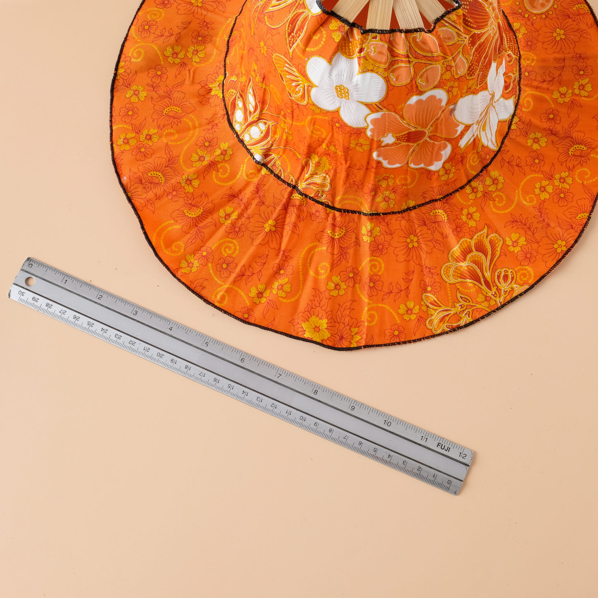 Thai Bamboo Folding Fan Hat Convertible to an Asian Fan - ThailandAtHome
