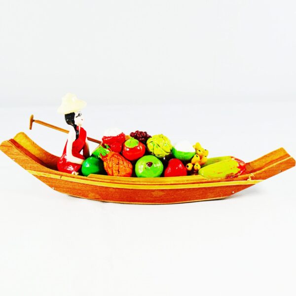 Wooden Thailand Floating Market Boat Model